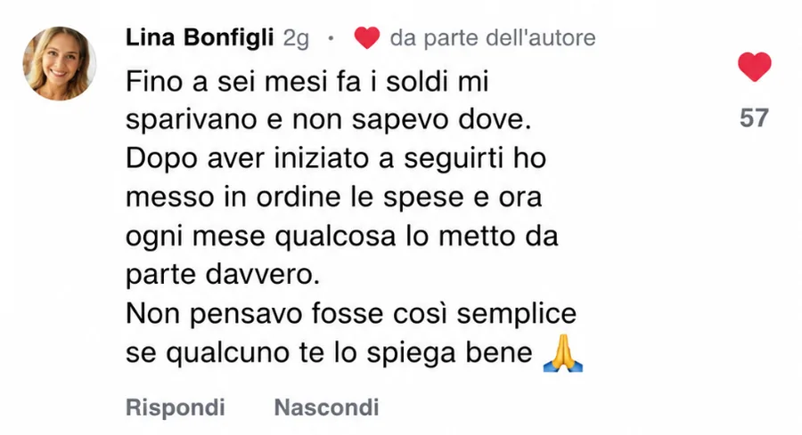 Commento di un lettore dal canale